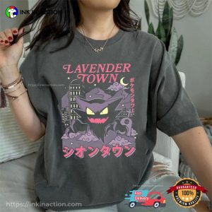 Japanese Lavender Town Haunter Pokemon Graphic Tees​