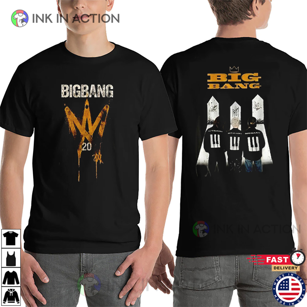 Kings of K-Pop BIGBANG 20th Anniversary 2-sided Shirt Kings of K-Pop BIGBANG 20th Anniversary 2-sided Shirt