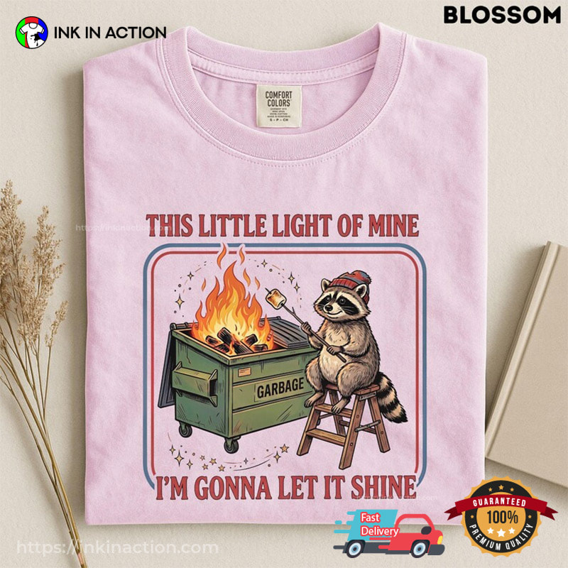Let It Shine Mental Health Raccoon Meme Comfort Colors Shirt Let It Shine Mental Health Raccoon Meme Comfort Colors Shirt