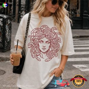 Medusa Feminist goddess power Words Comfort Colors Shirt 2 InkInAction.com