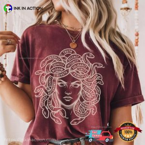 Medusa Feminist goddess power Words Comfort Colors Shirt 3 InkInAction.com