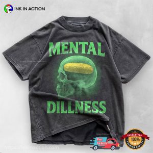 Mental Dillness Humor Pickle Brain Meme Comfort Colors Shirt