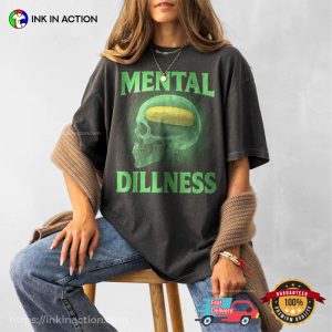 Mental Dillness Humor Pickle Brain Meme Comfort Colors Shirt 3 InkInAction.com