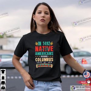 Native Americans Discovered Columbus Vintage christopher columbus day Shirt 2 InkInAction.com
