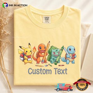 Pokemon Preschool Custom Pokemon Kid Design Comfort Colors Shirt 1 InkInAction.com