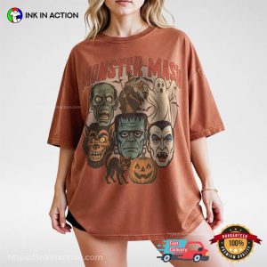 Retro Halloween Spooky Season Monster Mash Comfort Colors Shirt 1 InkInAction.com