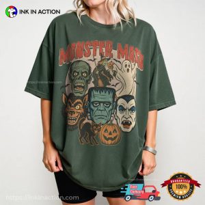 Retro Halloween Spooky Season Monster Mash Comfort Colors Shirt 2 InkInAction.com