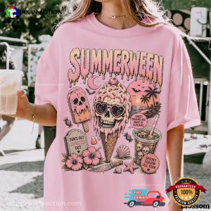 Retro Summerween Spooky Halloween Summer Outfit Comfort Colors Shirt
