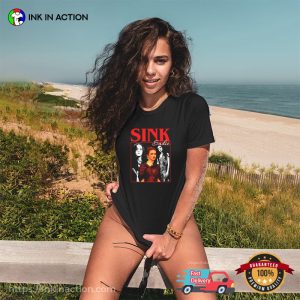 Sadie Sink In Red Dress Fan Collage Shirt 3 InkInAction.com