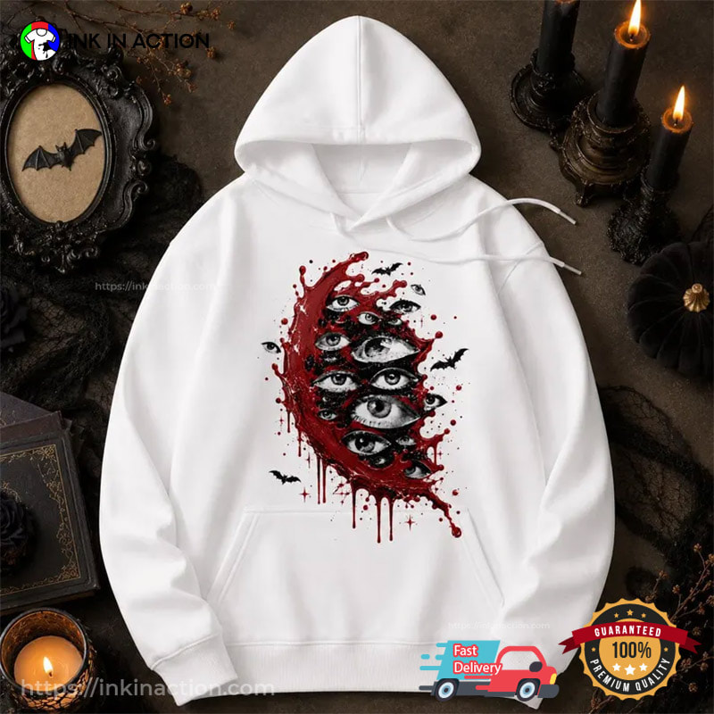 Seeing Eyes Blood Moon Horror Halloween Shirt Seeing Eyes Blood Moon Horror Halloween Shirt