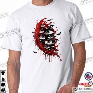 Seeing Eyes Blood Moon Horror Halloween Shirt InkInAction.com
