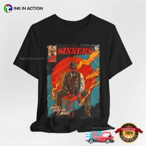 Vintage Comic Style Sinners Movie Shirt 2 InkInAction.com