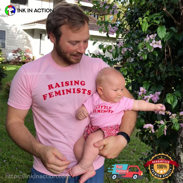 Vintage Pink raising feminists Comfort Color Tee 2 600x600