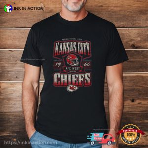 AFC West Division NFL Kansas City Chiefs Retro Shirt 3 InkInAction.com