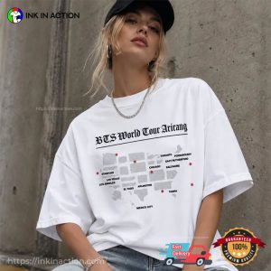 Arirang bts world tour 2026 America Tour Map Shirt 2 InkInAction.com