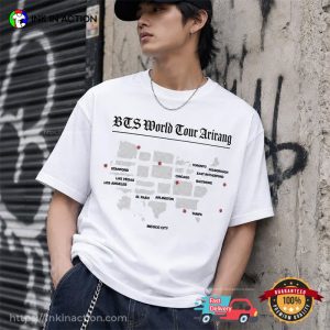 Arirang BTS World Tour 2026​ America Tour Map Shirt