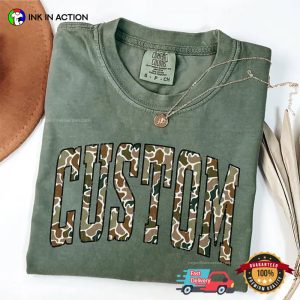 Custom Deer Hunting Camo Style Comfort Colors Shirt