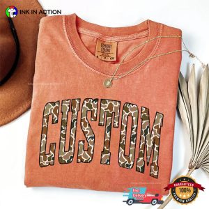 Custom Deer Hunting Camo Style Comfort Colors Shirt 2 InkInAction.com