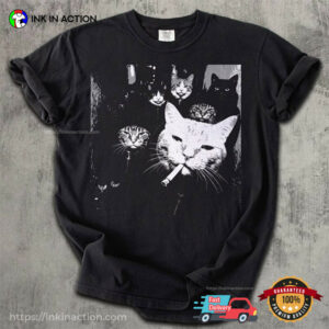 Gangster Cat Funny Cat Meme Comfort Colors Shirt 2 InkInAction.com