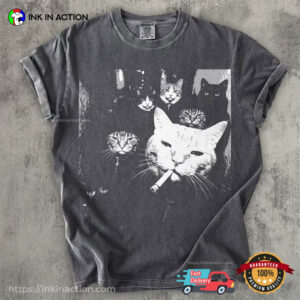 Gangster Cat Funny Cat Meme Comfort Colors Shirt 3 InkInAction.com