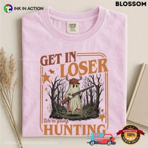 Get In Loser Halloween Ghost Hunting Deer Comfort Colors Shirt 2 InkInAction.com