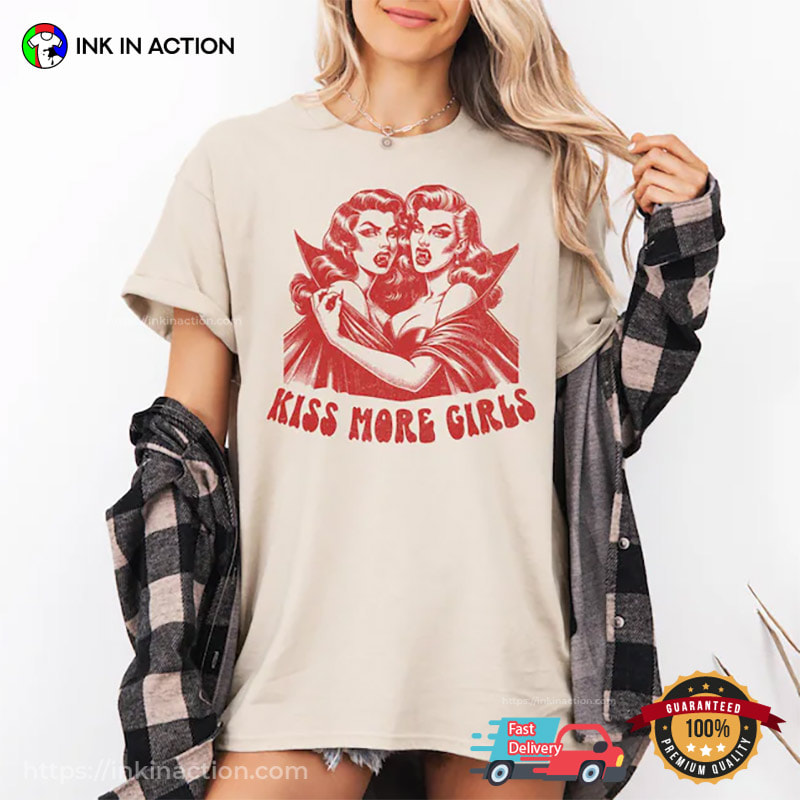 Halloween Kiss More Girls Vampire Lesbian Comfort Colors Shirt Halloween Kiss More Girls Vampire Lesbian Comfort Colors Shirt