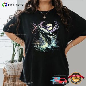 Humpback Whale Midnight Lightning Graphic Comfort Colors Shirt
