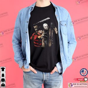 Jason Voorhees and Freddy Krueger Selfie Halloween Graphic Shirts Jason Voorhees and Freddy Krueger Selfie Halloween Graphic Shirts