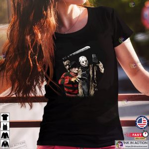 Jason Voorhees and Freddy Krueger Selfie Halloween Graphic Shirts