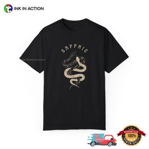 Mystical Snakes Sapphic Witchy Lesbian Fashion Comfort Colors Shirt 2 InkInAction.com
