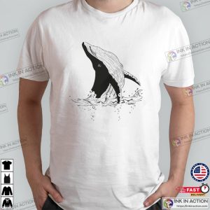 Ocean Humpback Whale Drawing​ Shirt