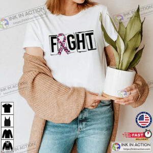 Pink Ribbon Breast Cancer Fighter Gifts Tee 1 InkInAction.com InkInAction.com