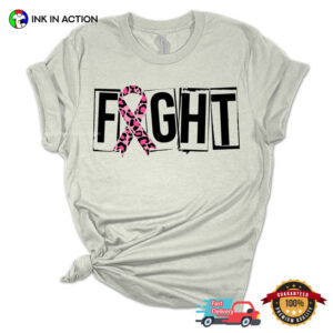 Pink Ribbon Breast Cancer Fighter Gifts Tee 2 InkInAction.com InkInAction.com