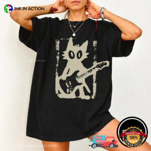 Punk Rock Cat, Rock and Roll Cat Comfort Colors Shirt