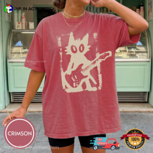 Punk Rock Cat, Rock and Roll Cat Comfort Colors Shirt 3 InkInAction.com