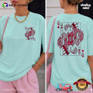 Queer Queen Card Lesbian Pride Clothing Comfort Colors Shirt 3 InkInAction.com