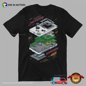 Retro Nintendo Gameboy Pixel Design 90s Style Shirt 3 InkInAction.com
