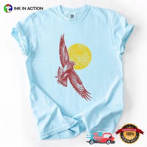 Retro Sun Red-tailed Hawk Hunting Comfort Colors Shirt