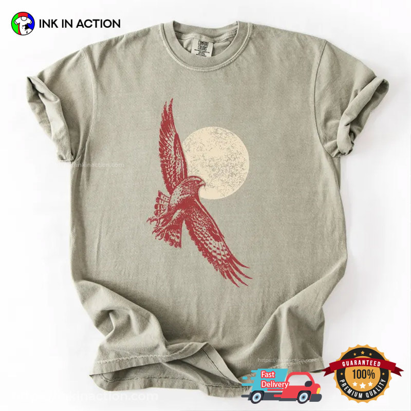 Retro Sun Red-tailed Hawk Hunting Comfort Colors Shirt Retro Sun Red-tailed Hawk Hunting Comfort Colors Shirt