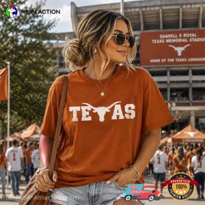 Retro Texas Longhorn Football Logo Shirt, Texas Longhorns Merch​