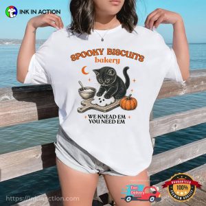 Spooky Biscuits Bakery, Halloween Black Kitty Baking Biscuits Vintage Comfort Colors Shirt Spooky Biscuits Bakery, Halloween Black Kitty Baking Biscuits Vintage Comfort Colors Shirt