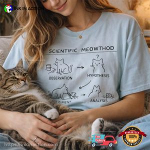 Scientific Meowthod Funny Science Cat Meme Comfort Colors Shirt 1 InkInAction.com