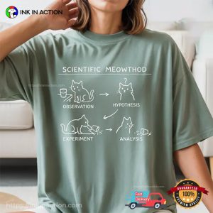 Scientific Meowthod Funny Science Cat Meme Comfort Colors Shirt 3 InkInAction.com