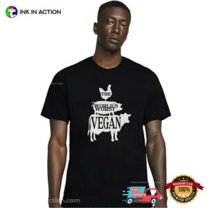The World’s Worst Vegan Funny Anti Vegan Tee 2 InkInAction.com