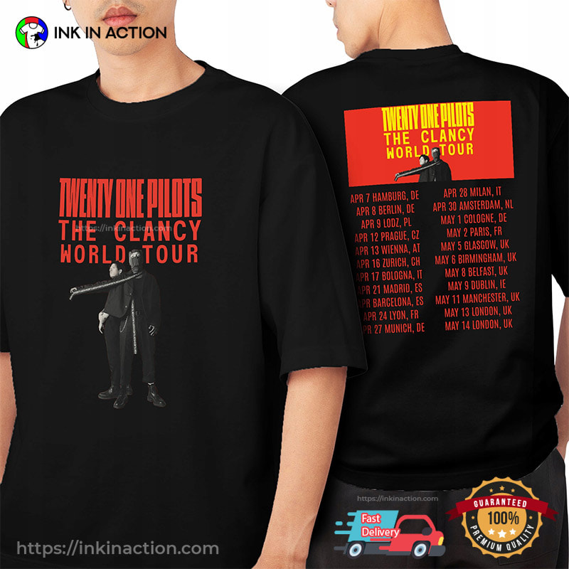 Twenty One Pilots World Tour 2026 Dates Shirt Twenty One Pilots World Tour 2026 Dates Shirt