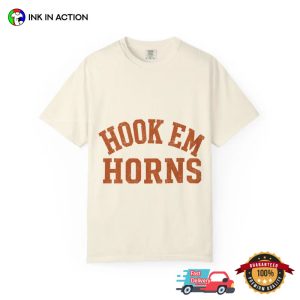 Vintage Hook Em Horns Comfort Colors Shirt, Texas Football Clothing​