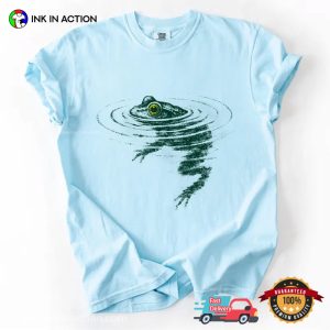 Vintage Swimming Frog Graphic Comfort Colors Shirt