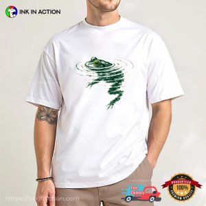 Vintage Swimming Frog Graphic Comfort Colors Shirt