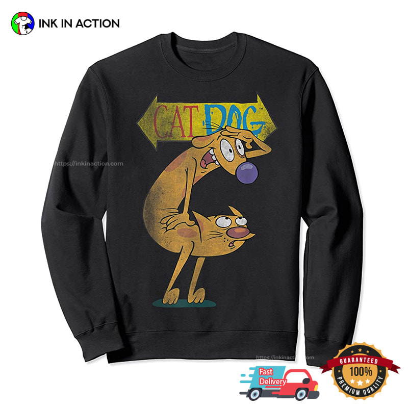 Vintage Nickelodeon Cartoon Characters CatDog Shirt Vintage Nickelodeon Cartoon Characters CatDog Shirt