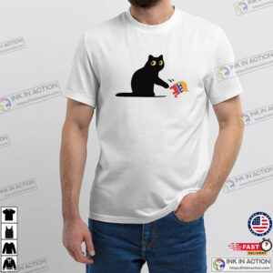 Black Cat Fuck Trump Funny Trump Protest Shirt